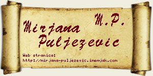 Mirjana Puljezević vizit kartica